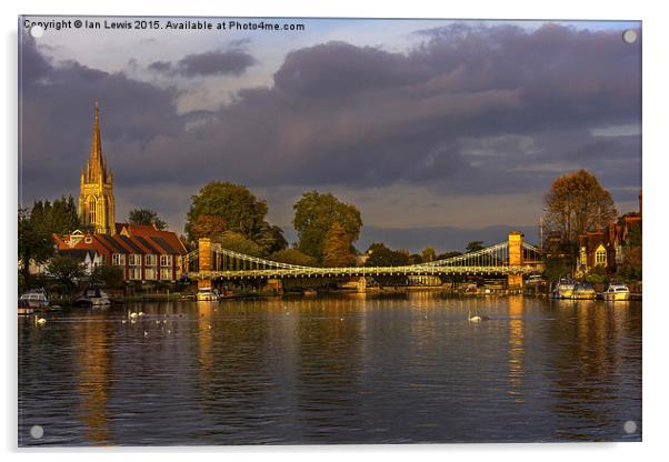 The Thames At Marlow  Acrylic by Ian Lewis