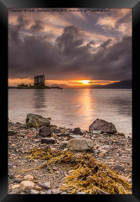 Castle Stalker Sunset Framed Print by Keith Thorburn EFIAP/b