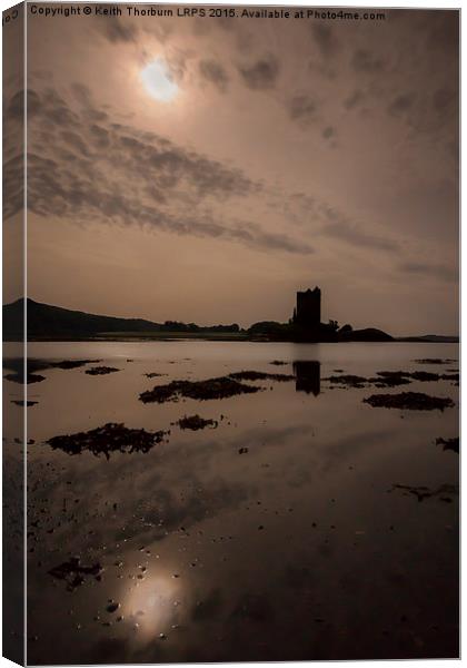 Castle Stalker Blood Moon Canvas Print by Keith Thorburn EFIAP/b