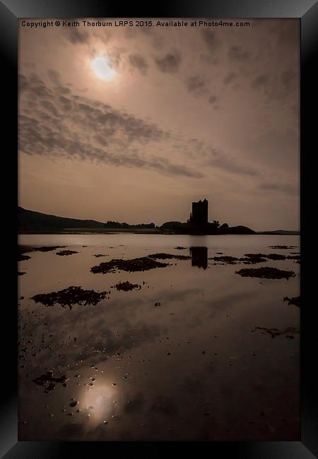 Castle Stalker Blood Moon Framed Print by Keith Thorburn EFIAP/b