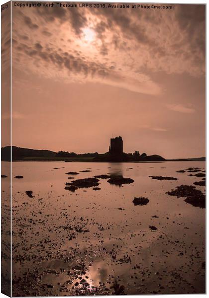 Castle Stalker Blood Moon Canvas Print by Keith Thorburn EFIAP/b