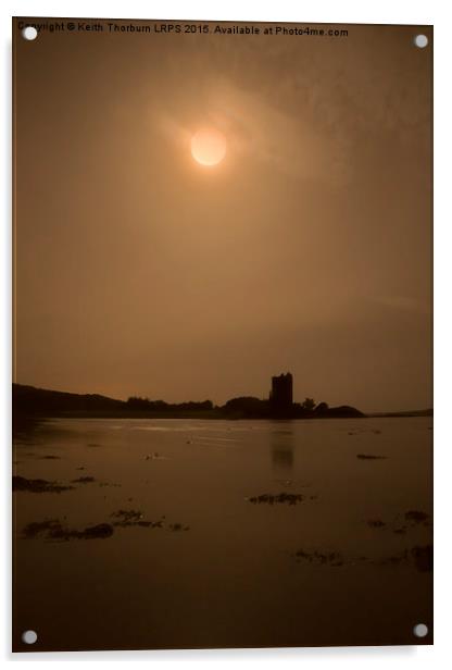 Castle Stalker Blood Moon Acrylic by Keith Thorburn EFIAP/b