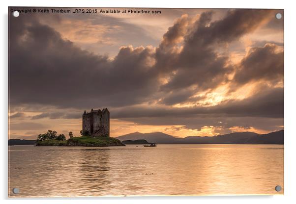 Castle Stalker Sunset Acrylic by Keith Thorburn EFIAP/b