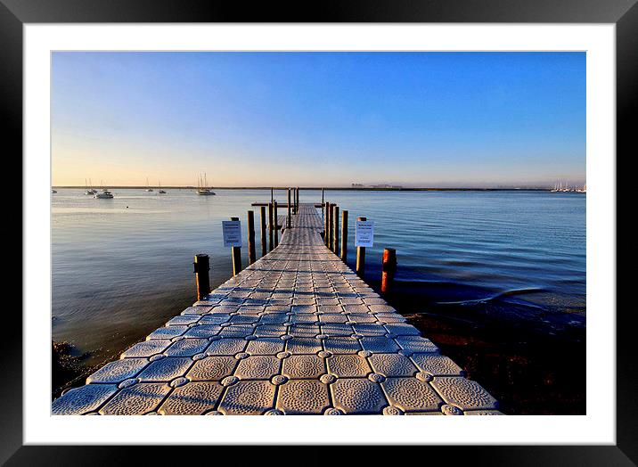  The Plastic Block Jetty  Framed Mounted Print by Marie Castagnoli