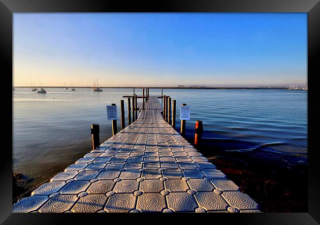  The Plastic Block Jetty  Framed Print by Marie Castagnoli