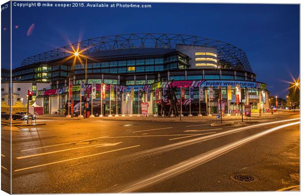 Twickenham stadium home of the 2015 world cup Canvas Print by mike cooper