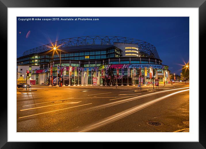  Twickenham stadium home of the 2015 world cup Framed Mounted Print by mike cooper