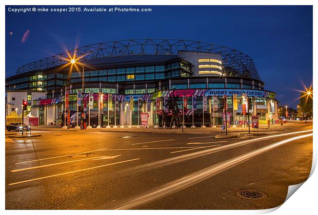  Twickenham stadium home of the 2015 world cup Print by mike cooper