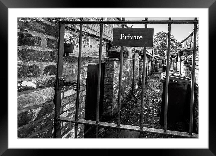  Private no entry Framed Mounted Print by Kevin Clelland