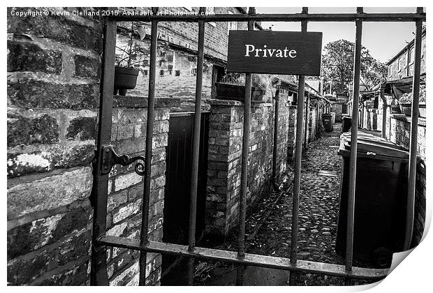  Private no entry Print by Kevin Clelland