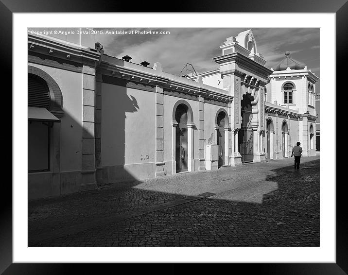 Walking by the Municipal Market in Loule  Framed Mounted Print by Angelo DeVal