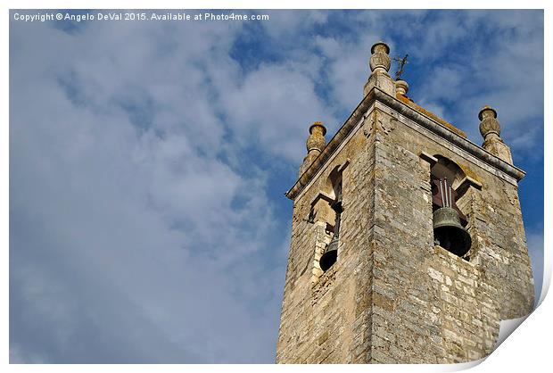 Matriz Church Bell Tower in Loule  Print by Angelo DeVal