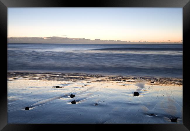 Ballynaclash beach at dawn, Blackwater, Wexford Framed Print by Ian Middleton