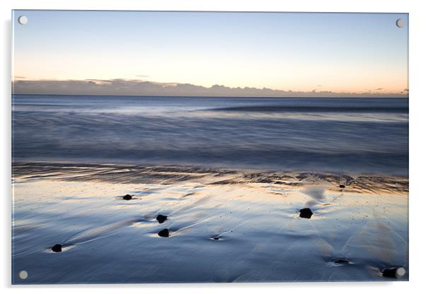 Ballynaclash beach at dawn, Blackwater, Wexford Acrylic by Ian Middleton