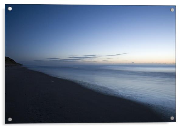 Blackwater beach at dawn, County Wexford, Ireland. Acrylic by Ian Middleton