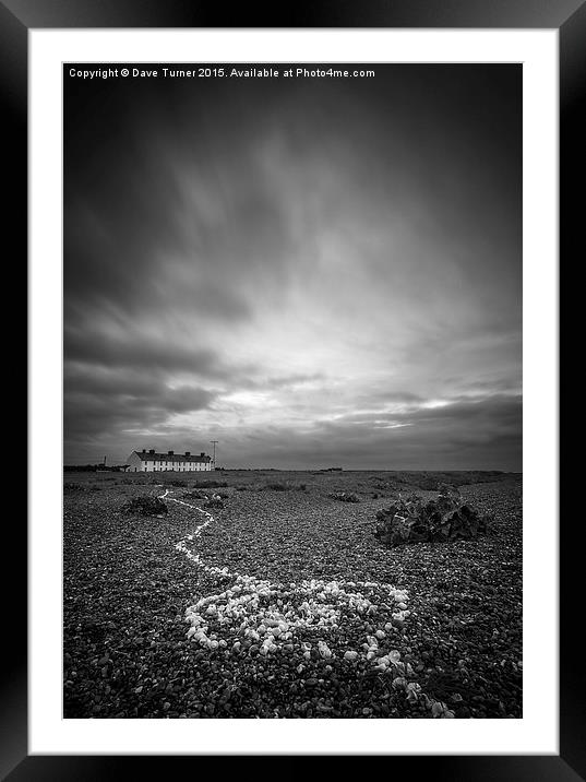  Shingle Street, Suffolk Framed Mounted Print by Dave Turner