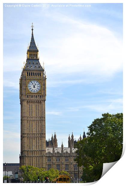  Big Ben Print by Claire Castelli