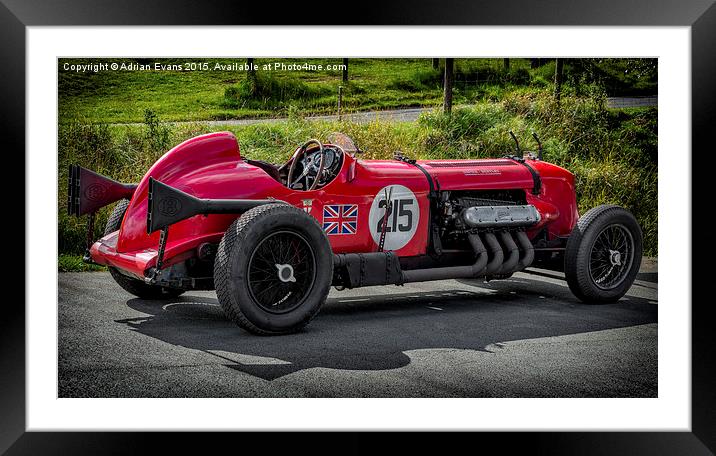 The Napier Bentley Framed Mounted Print by Adrian Evans