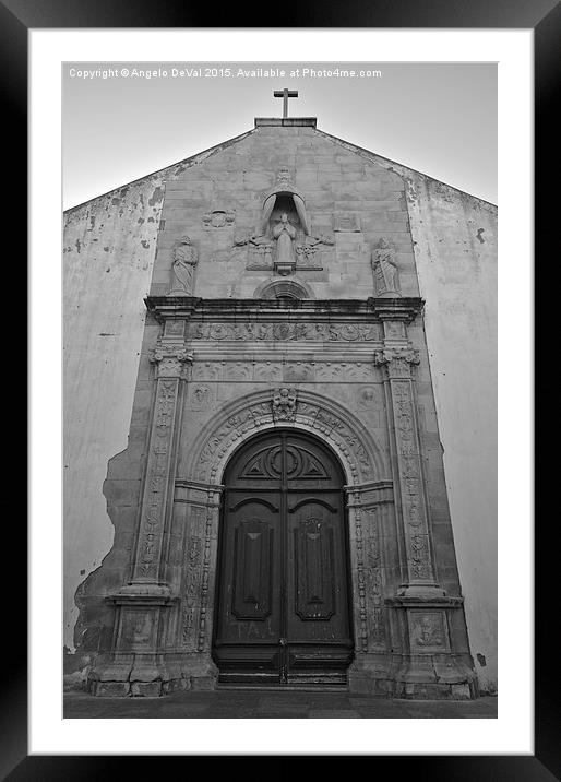 Church of Misericordia Facade in Tavira  Framed Mounted Print by Angelo DeVal