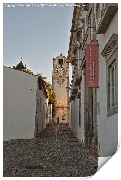 Museum Street in Tavira  Print by Angelo DeVal