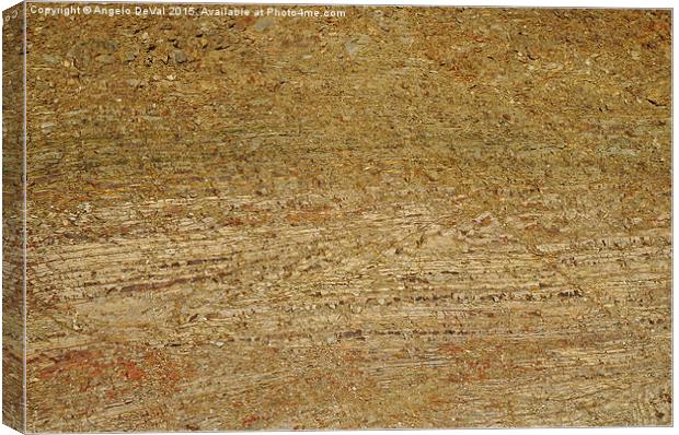  Natural Schist Stone Wall Canvas Print by Angelo DeVal
