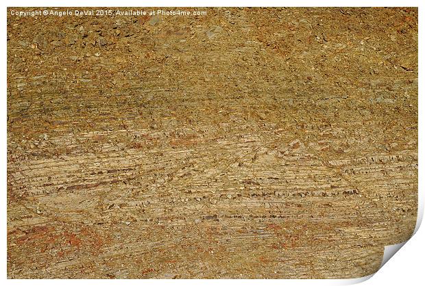  Natural Schist Stone Wall Print by Angelo DeVal