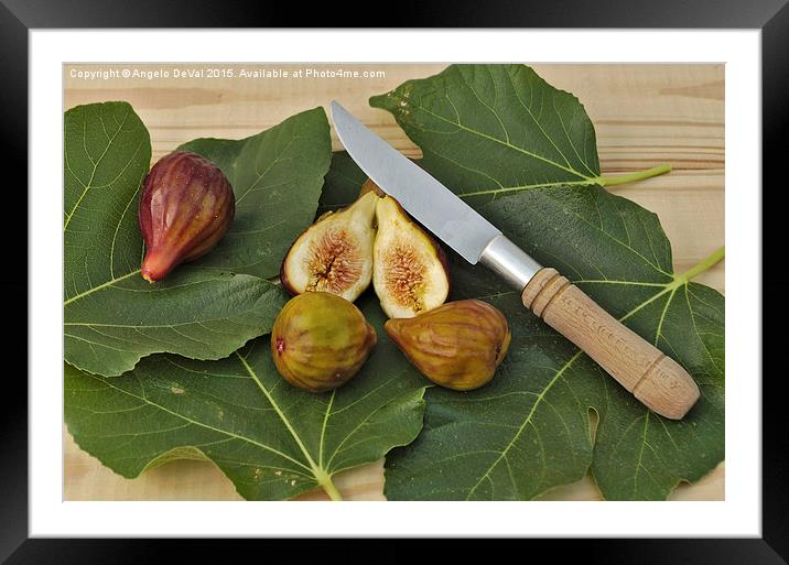 Fresh Figs Framed Mounted Print by Angelo DeVal
