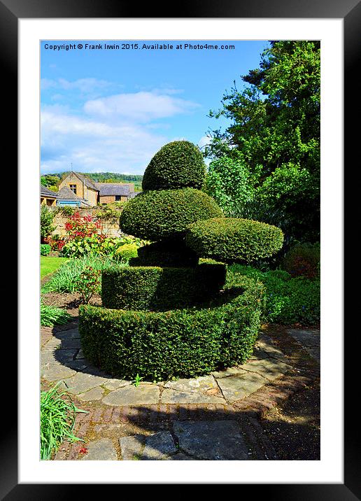  Cotswolds example of Topiary work Framed Mounted Print by Frank Irwin