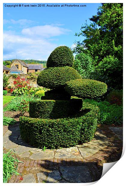  Cotswolds example of Topiary work Print by Frank Irwin