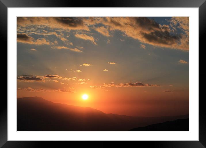  San Jacinto Sunset Framed Mounted Print by Chris Pickett