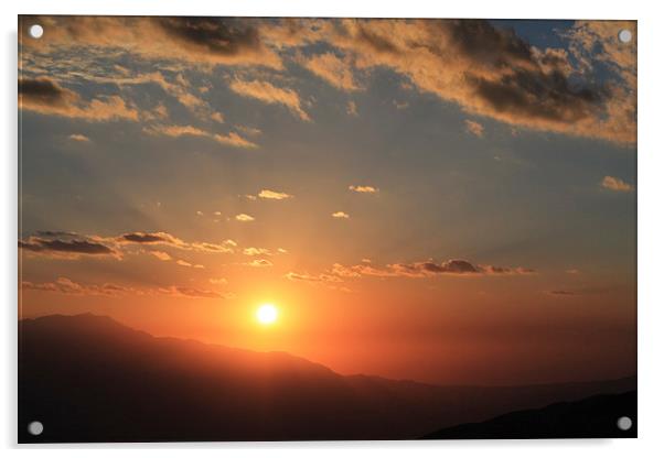  San Jacinto Sunset Acrylic by Chris Pickett