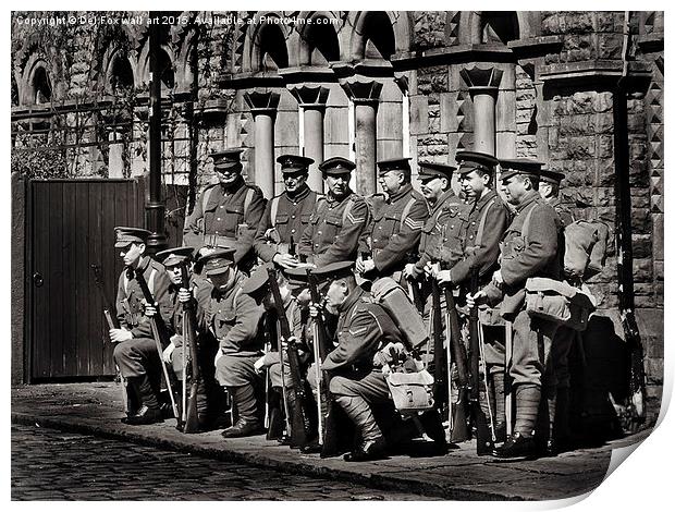 first world war fusiliers Print by Derrick Fox Lomax