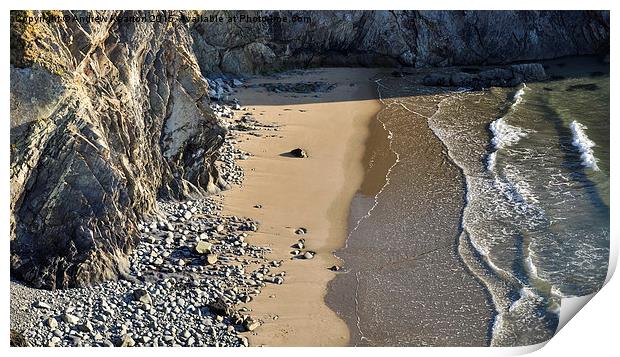  Pembrokeshire beach Print by Andrew Kearton