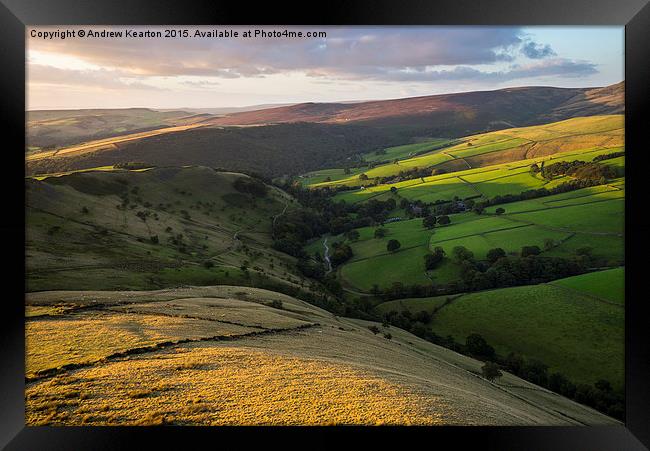  A September evening in the High Peak, Derbyshire Framed Print by Andrew Kearton