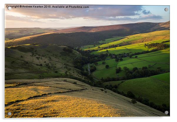  A September evening in the High Peak, Derbyshire Acrylic by Andrew Kearton