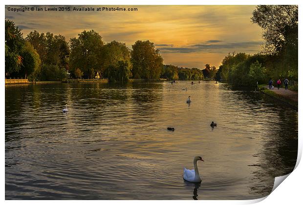  Thames Sunset Print by Ian Lewis
