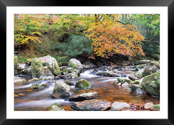 The River Plym at Dewerstone Framed Mounted Print by Helen Hotson