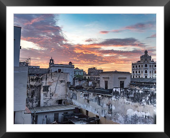 Havana Sunrise Framed Mounted Print by Gail Johnson