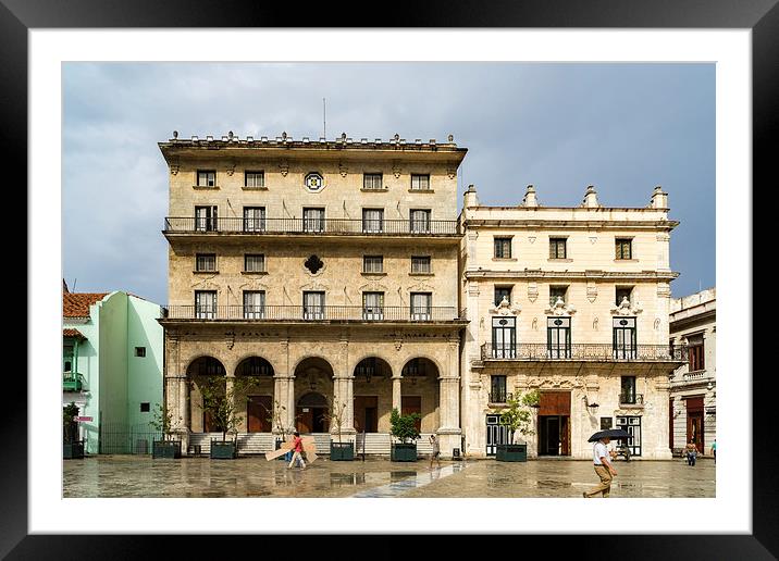 Havana buildings after rain Framed Mounted Print by Gail Johnson