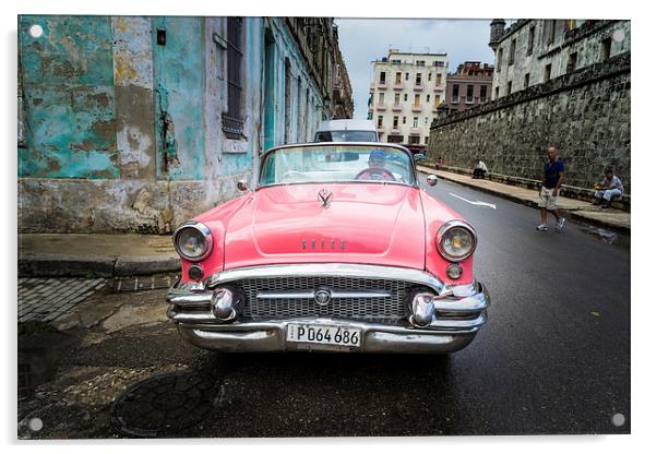 Havana classic car Acrylic by Gail Johnson