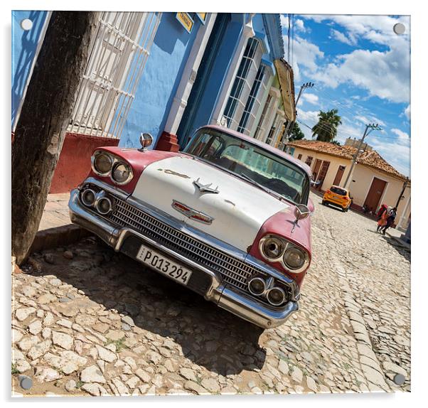 Trinidad City - classic car Acrylic by Gail Johnson