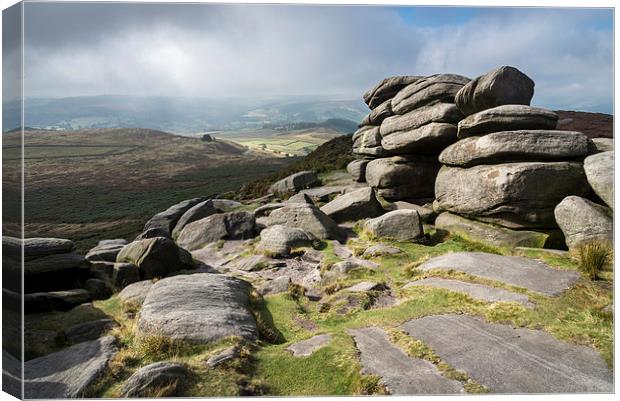  View from Higger Tor, Peak District, Derbyshire Canvas Print by Andrew Kearton