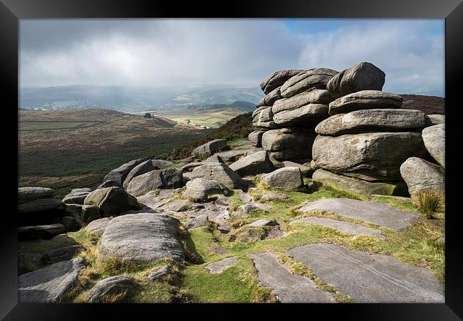  View from Higger Tor, Peak District, Derbyshire Framed Print by Andrew Kearton