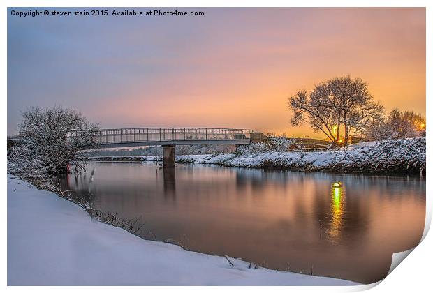  cold crossing Print by steven stain