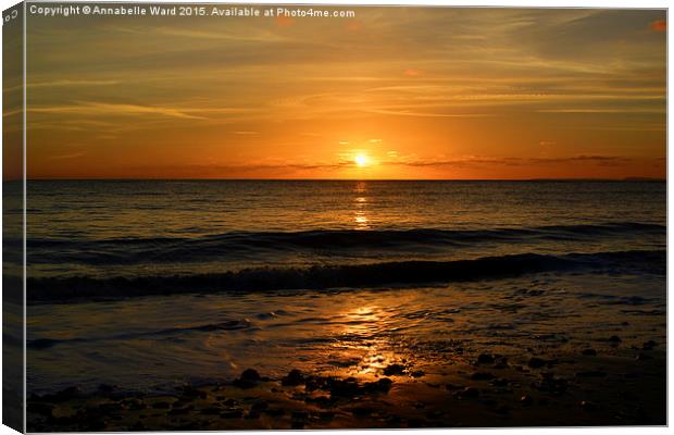  Sunset at the Beach. Canvas Print by Annabelle Ward