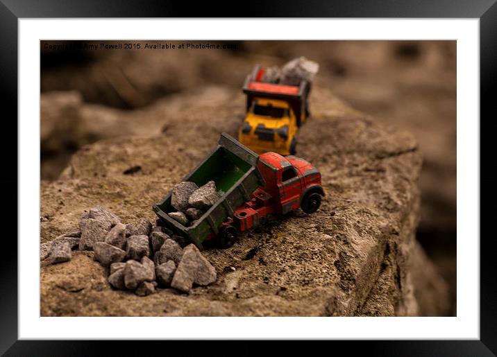  Mini  Mining Framed Mounted Print by Amy Powell