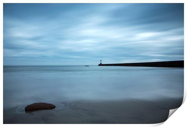  Berwick Pier and Lighthouse Print by Gavin Liddle
