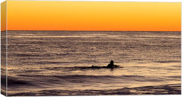  Sunset Surfer Canvas Print by Shawn Jeffries
