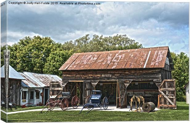  Coldwater Creek Vintage Carriage House Canvas Print by Judy Hall-Folde