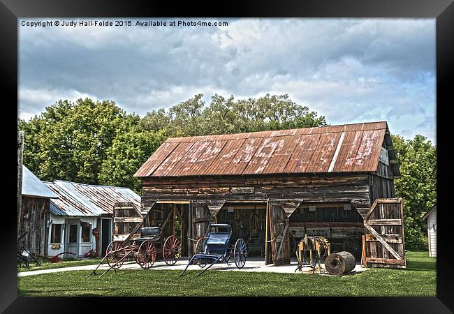  Coldwater Creek Vintage Carriage House Framed Print by Judy Hall-Folde